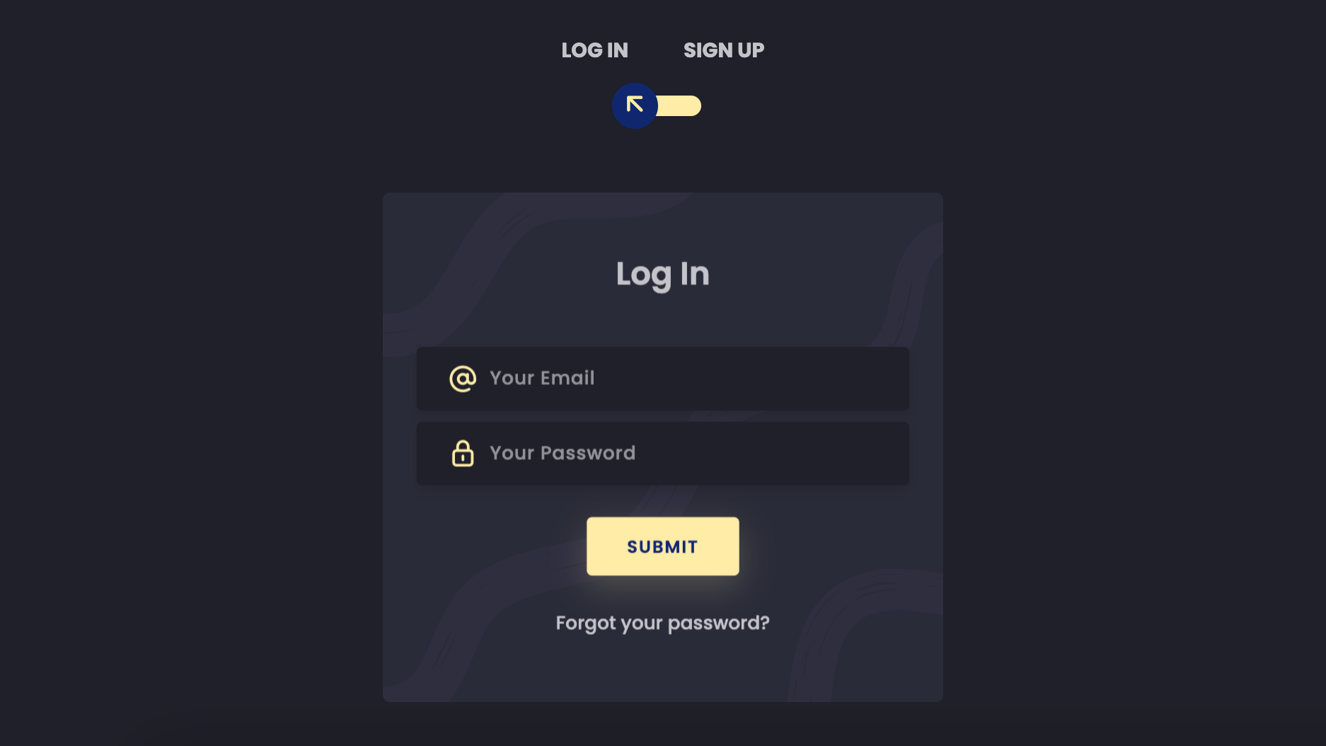 Log In / Sign Up Page UI Design